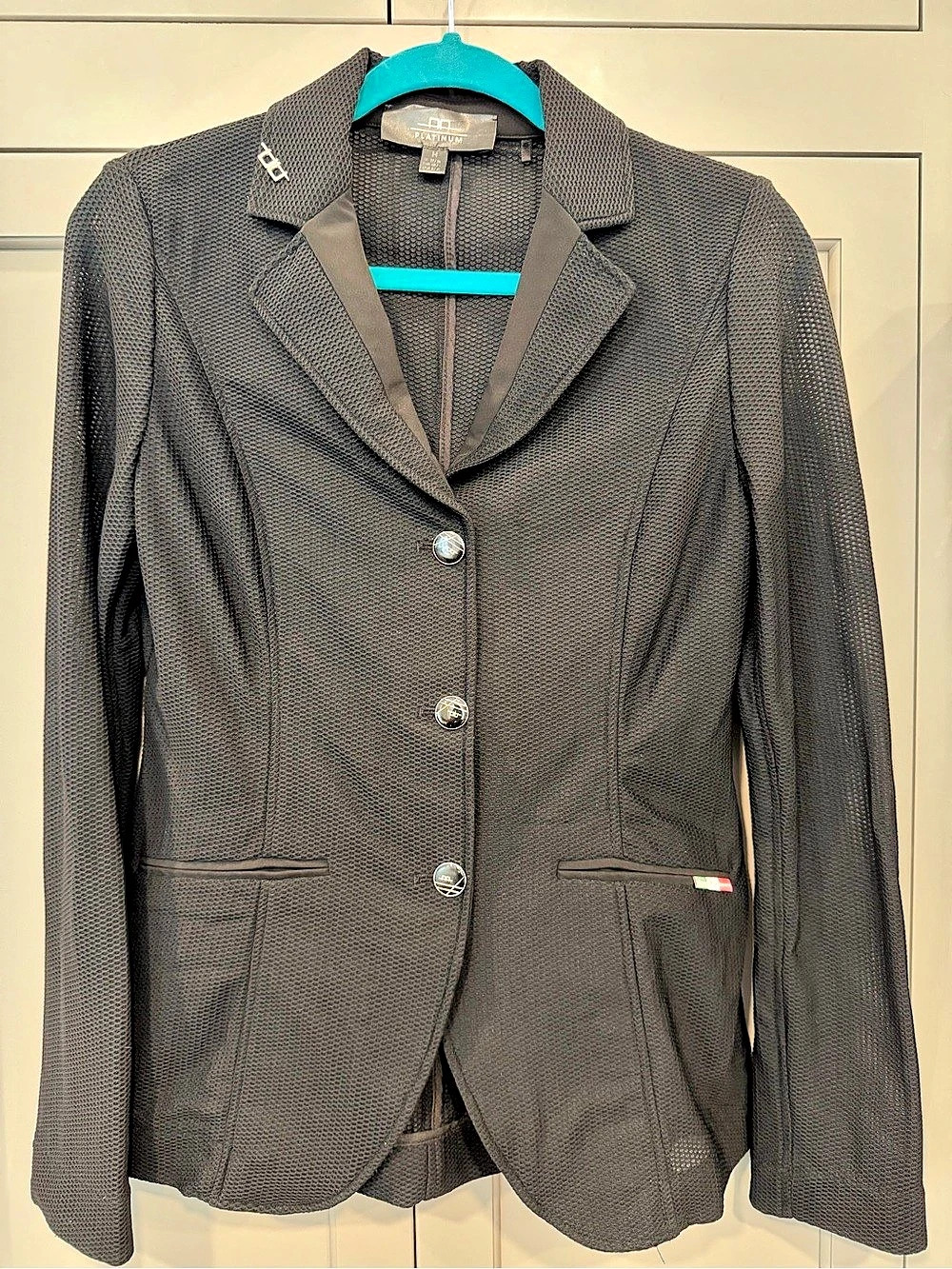 Alexandra Bartlett Platinum Mesh show Blazer in Black Size 8